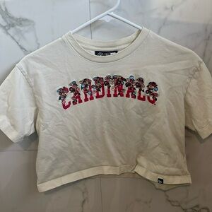 Embroidered Cardinals mlb Baseball cropped t-shirt
